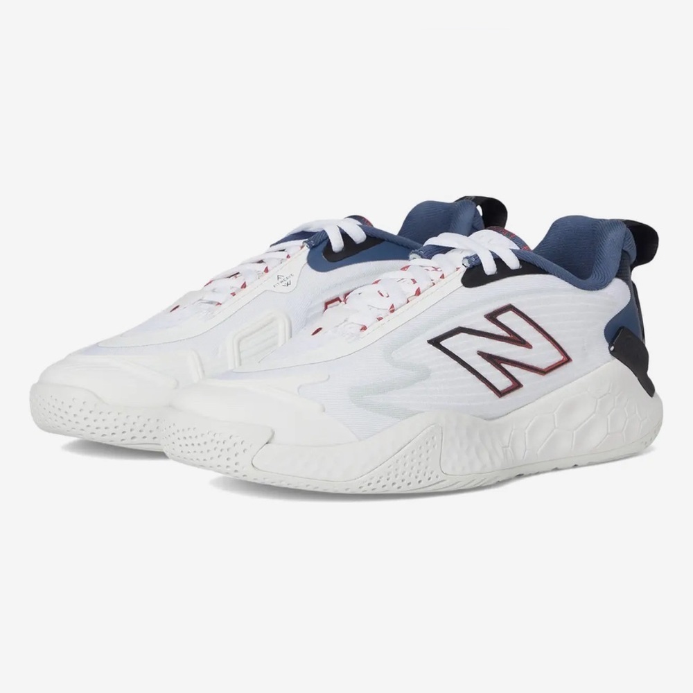 New Balance Fresh Foam X CT-Rally White Navy Red Women’s Tennis Shoes 9.5